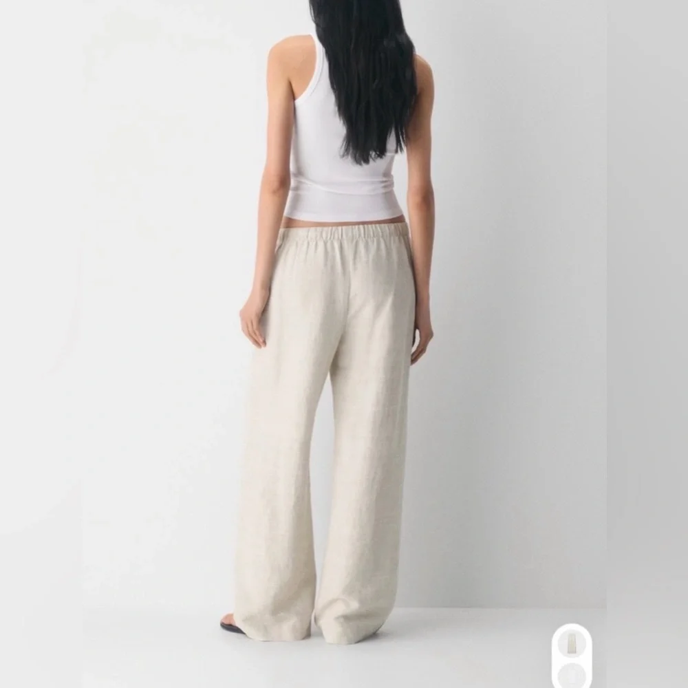NWOT XS Aritzia CruiseLinen The Lodge Pant in Undyed Ecru